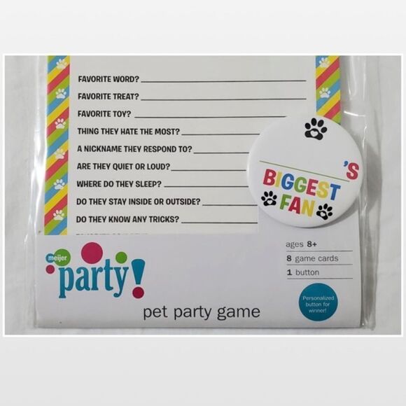 New Live. Laugh. Celebrate. Pet Game Cards Animal Dog Cat Party Set NWT - Picture 3 of 11